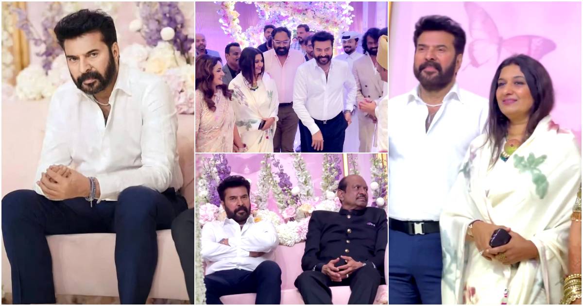 Mammootty At Dubai Wedding Shines In White Viral Video