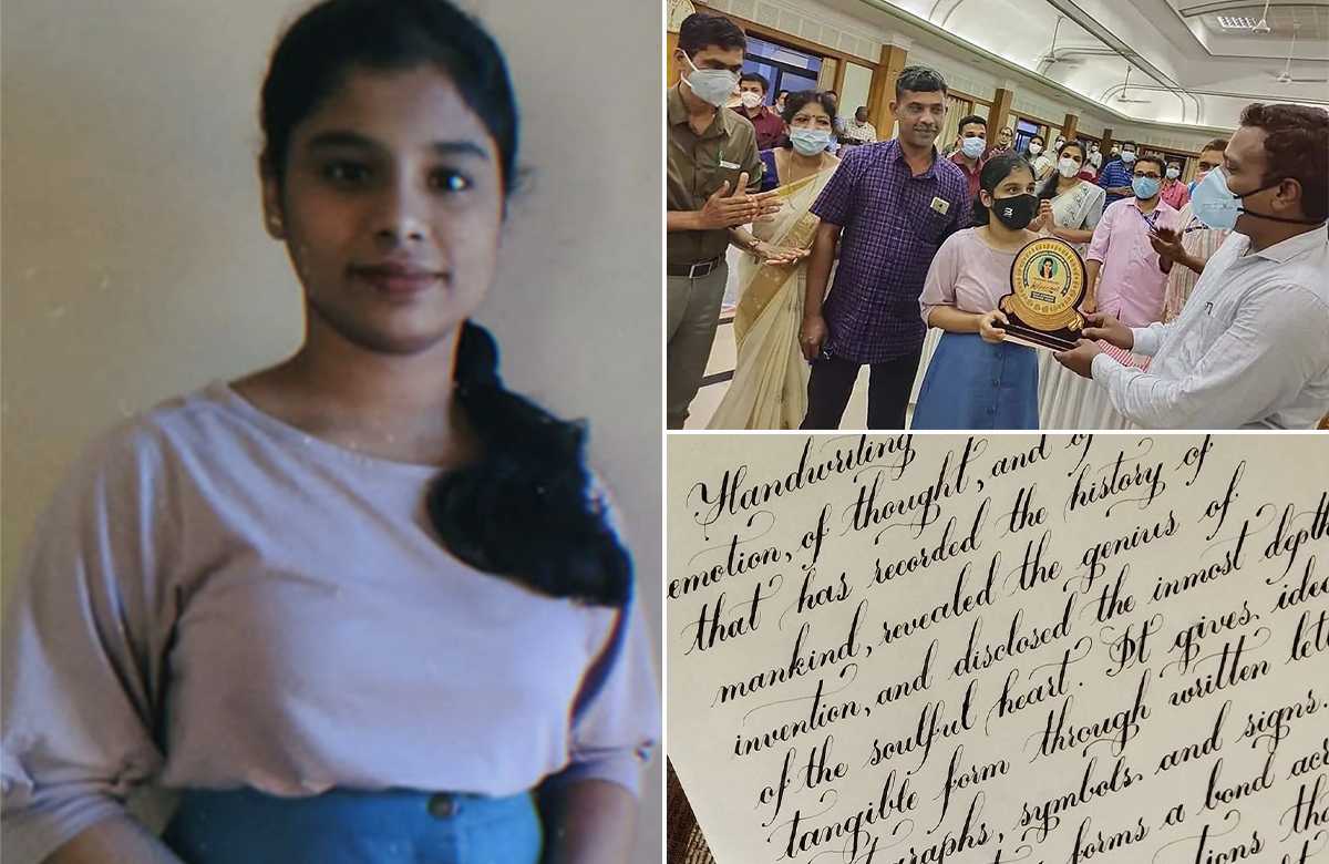 World Handwriting Competition Winner Ann Mariya Biju Viral