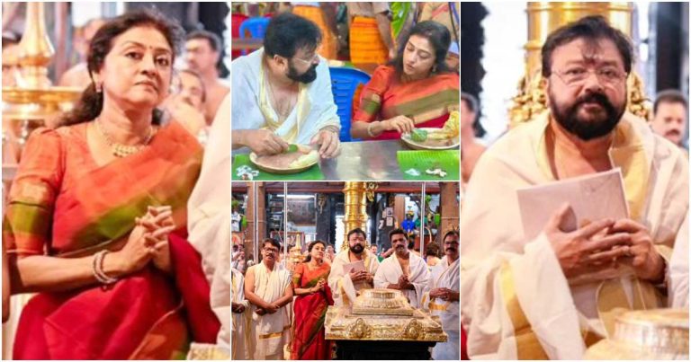 Jayaram And Parvathy At Guruvayur Temple