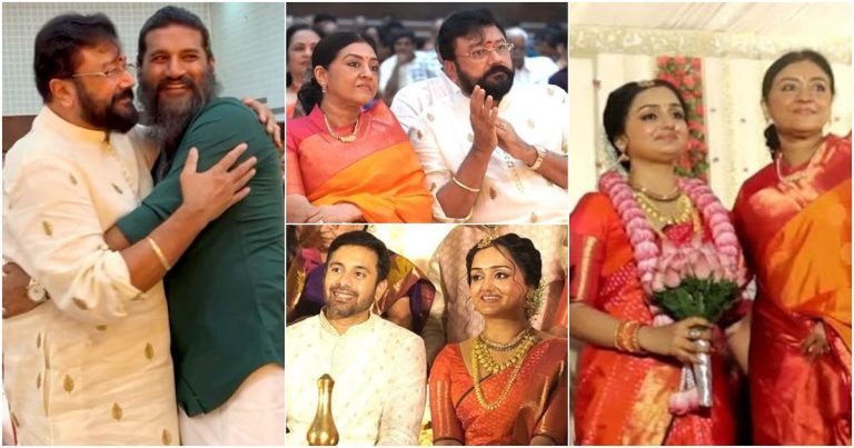 Jayaram Parvathy At Radhika Thilak’s Daughter Wedding