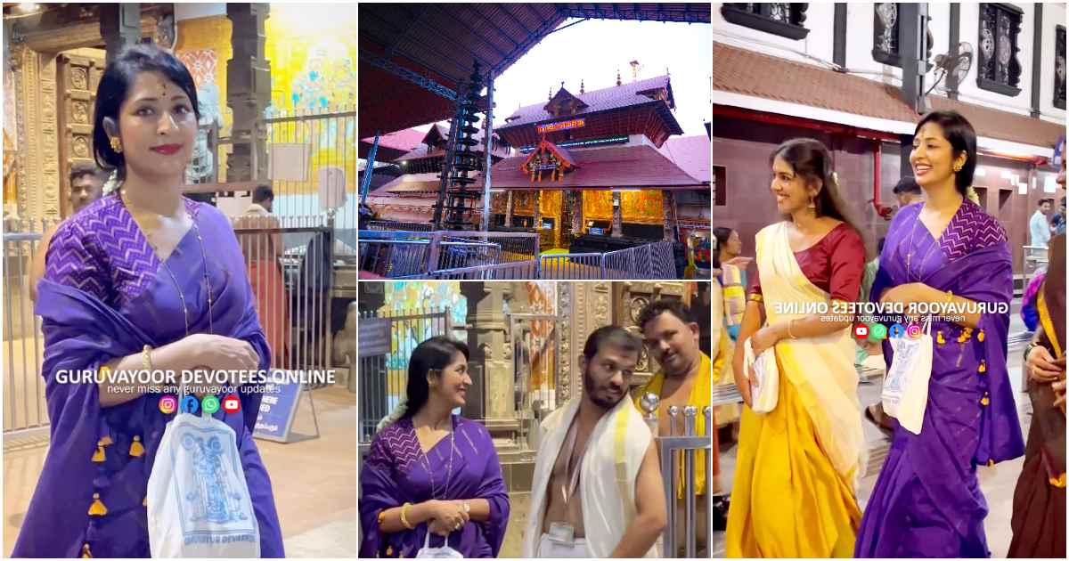 Navya Nair At Guruvayoor Temple Video Viral