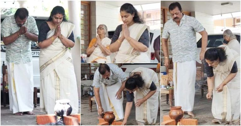 Suresh Gopi And Family In Attukal Pongala Video Viral