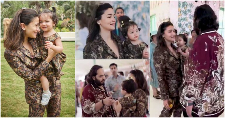 Alia Bhatt And Raha Twinning At Anant Ambani Wedding