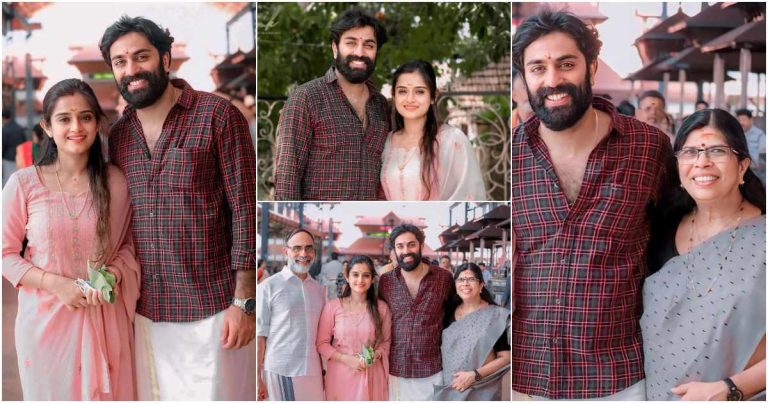 Gopika Anil Govind Padmasoorya At Guruvayoor Temple With Family