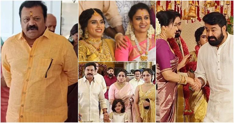 Mohanlal suresh Gopi Dileep At Malavika Jayaram Wedding