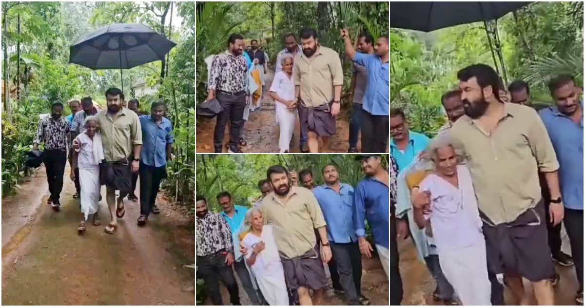 Actor Mohanlal With Elder Women Video