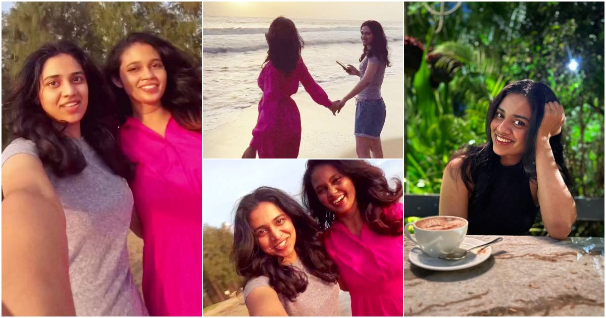 Meenakshi Dileep At A Beach With Friend Video