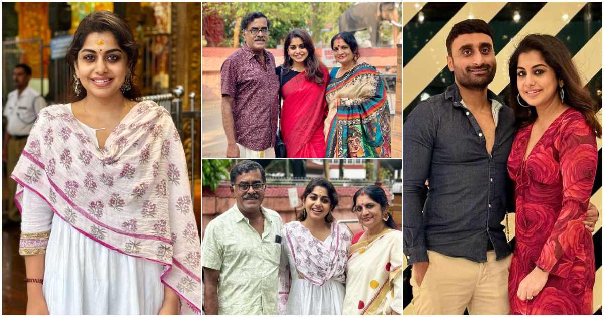 Meera Nandhan With Family At Guruvayoor Latest