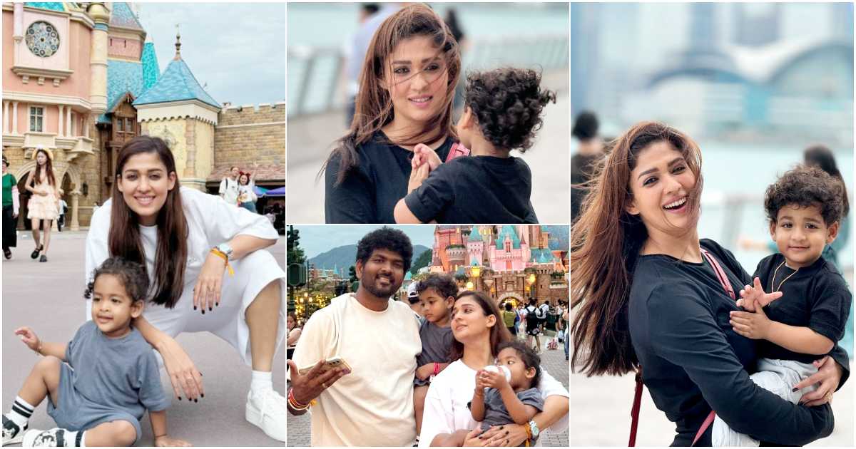 Nayanthara With Twin Babies At Disney Land