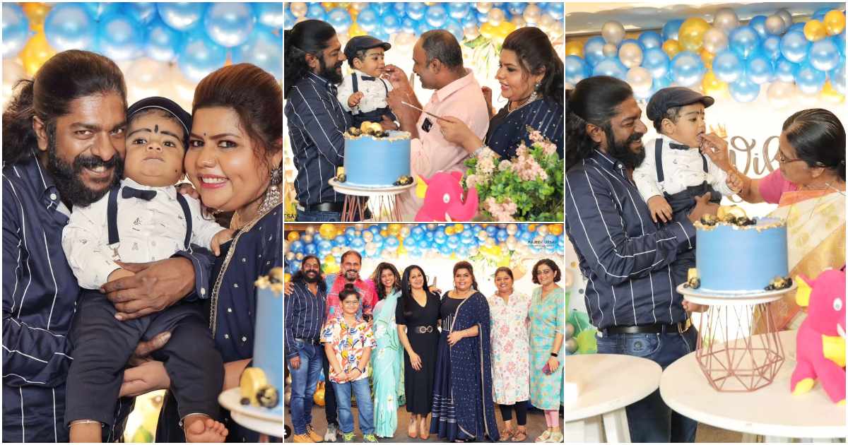 Sneha Sreekumar Son Kedar Birthday Celebration