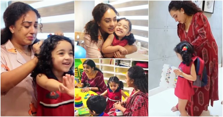 Pearle Maaney Daughter Nila Baby First Day At School Video