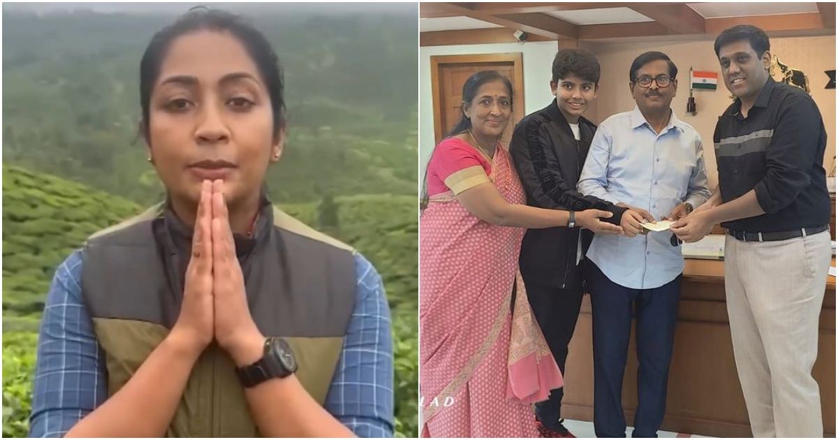 Navya Nair Helps Wayanad With Son And Parents