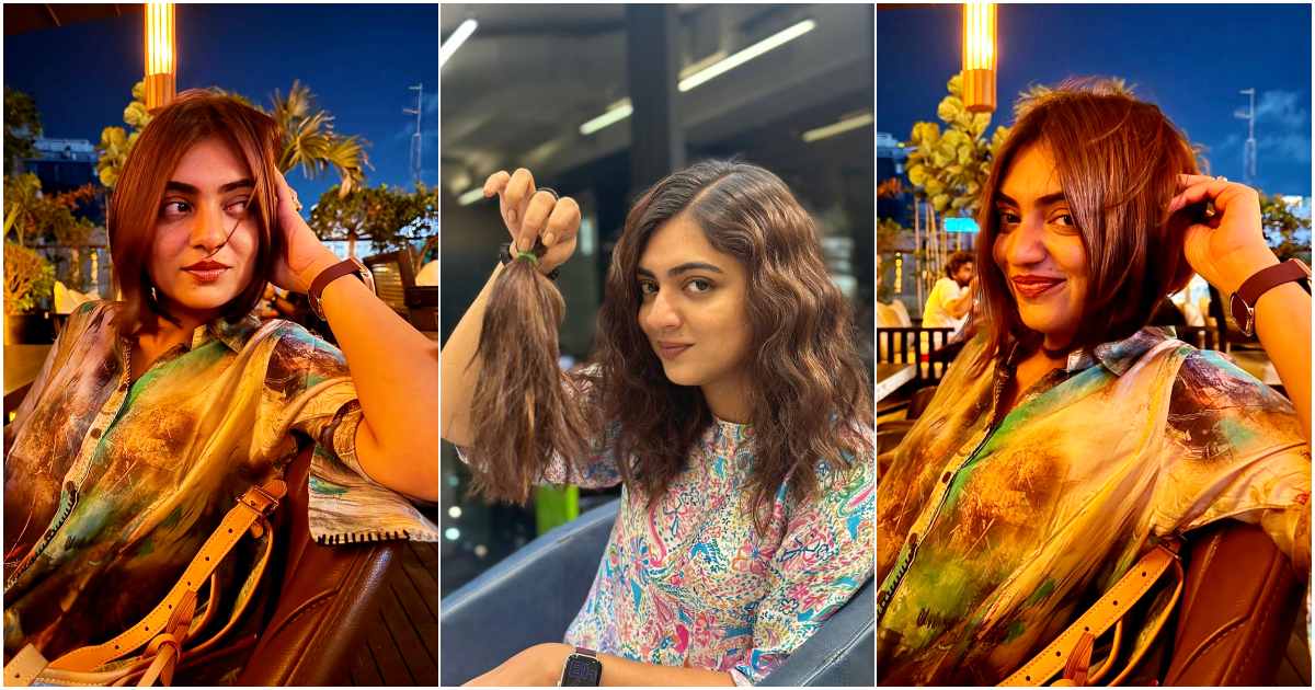 Nazriya Nazim Latest Post On Haircut